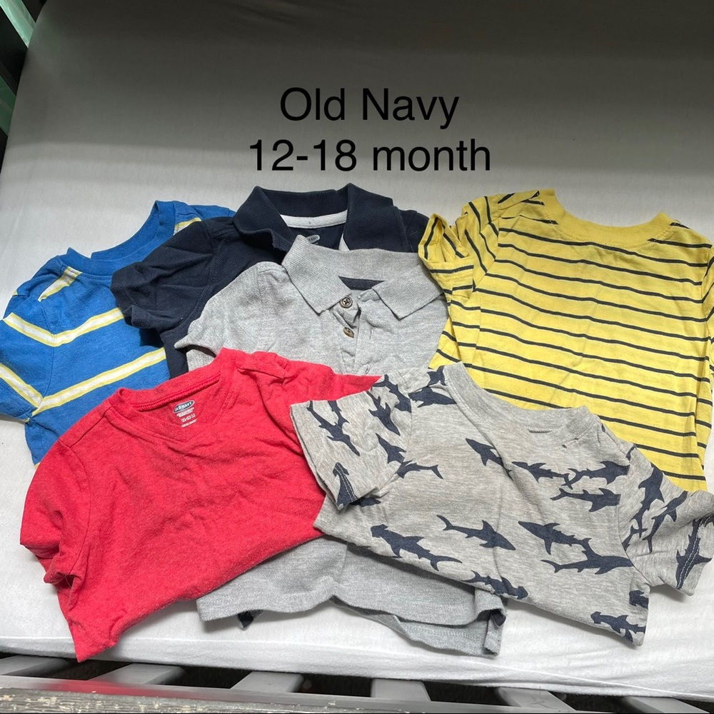 Bundle GUC old navy T-shirt’s and polos 12-18